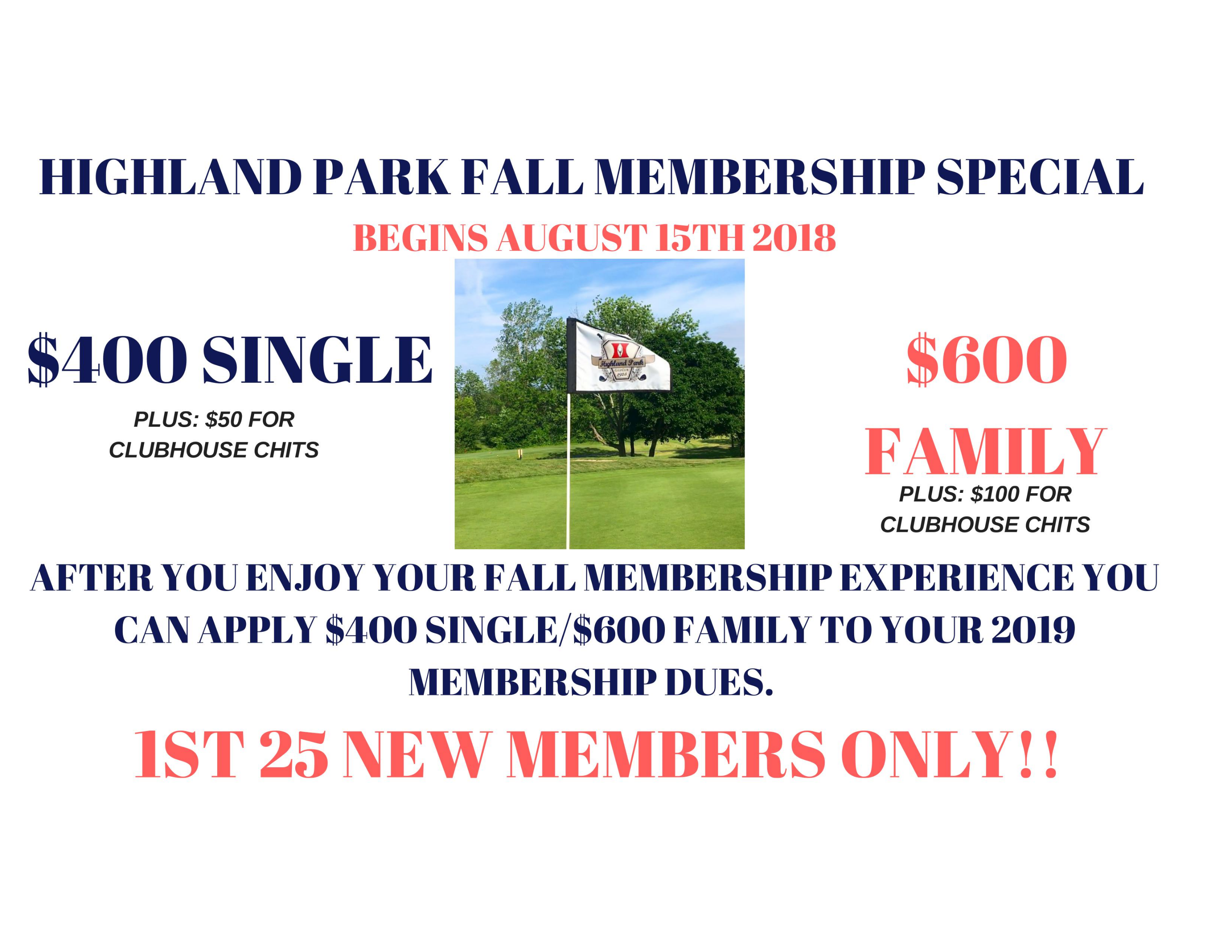 2018 FALL MEMBERSHIP SPECIAL HOME PAGE OF WEBSITE resized